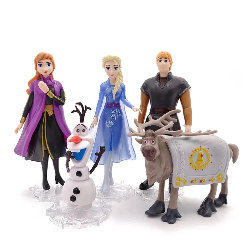 Экшн-фигурки Disney Холодное сердце 5 шт./лот 5-10 см ПВХ Куклы-модели Анны Эльзы