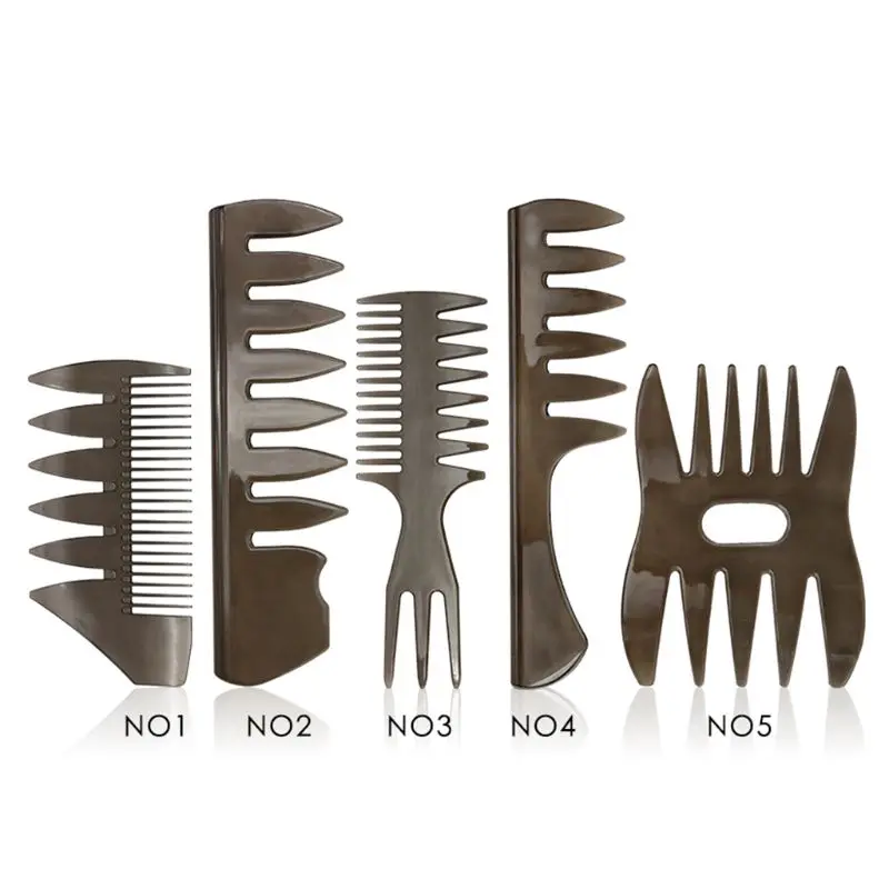 Модные Ретро Мужские масляная голова гребень мужской стиль текстура широкий зуб