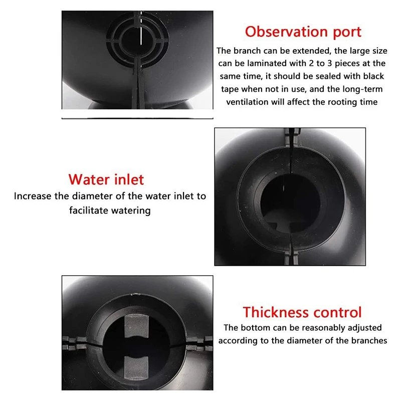 

6PCs Plant Rooting Device Asexual Reproduction Equipment - High Pressure Propagation Ball Box Grafting Plastic Plant