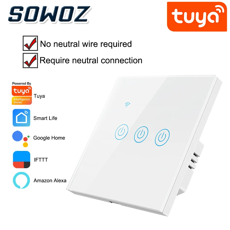 Умный дом EU Tuya не требуется нейтральный провод + нейтральное соединение