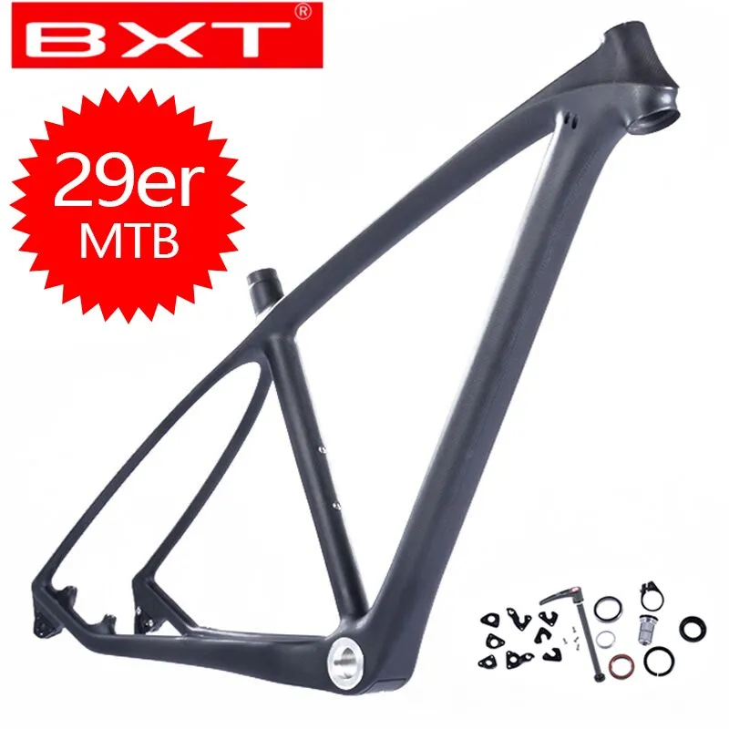 BXT T800 Карбон 29er MTB рама 160 мм дисковые тормоза горный полный карбоновая рама 29 рама карбоновая для горного велосипеда 142*12 или 135*9 мм