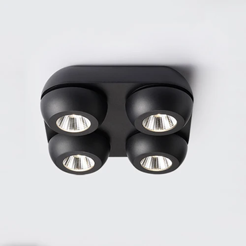 black 40W Поверхностный монтаж потолочный светильник 360 градусов вращающийся 10W20W40W COB светодиодный точечные потолочные светильники AC110-220V светодиодный потолочный светильник Внутреннее освещение - Цвет корпуса: black 40W