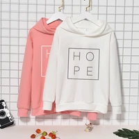 2pcs lot autumn new without drawstring hoodies children clothes boys girls cotton tops harajuku hope letter print pullovers