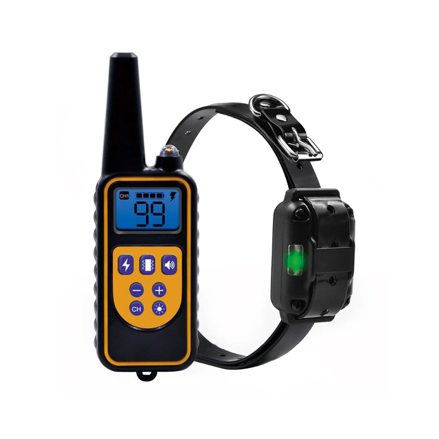 Водонепроницаемый тренировочный ошейник ЖК дисплей звук/вибрация/электрический