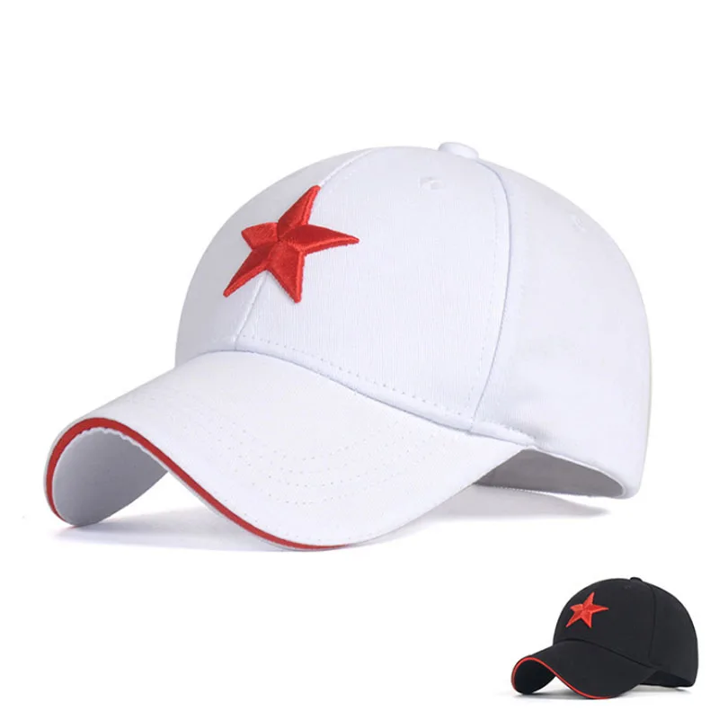 

high quality five-pointed star ambroidered baseball cap men women outdoor Snapback Bone sun hat adjustable wild hat