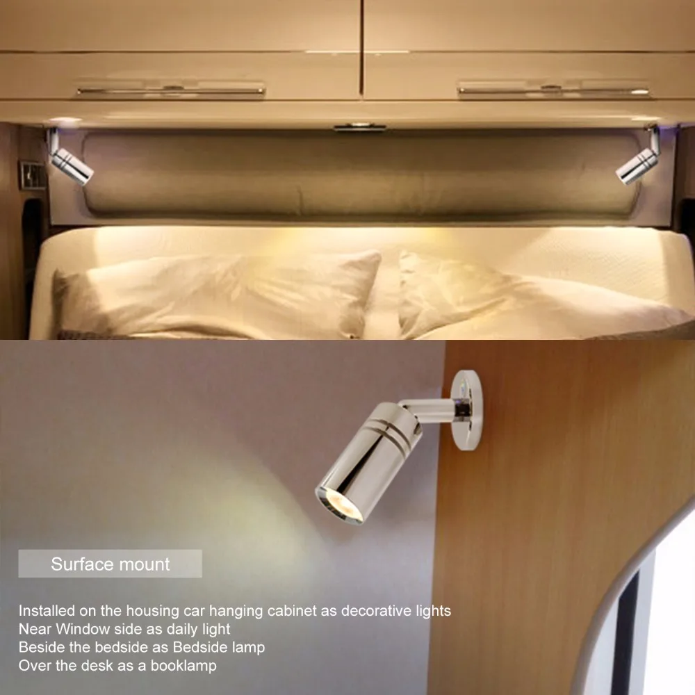 Регулируемый светодиодный светильник RV настенный Точечный с регулируемой