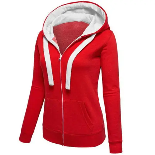 

Womens Zip Hoodie Sweatshirt Hooded Coat Jacket Casual Sport Pullover Outwear