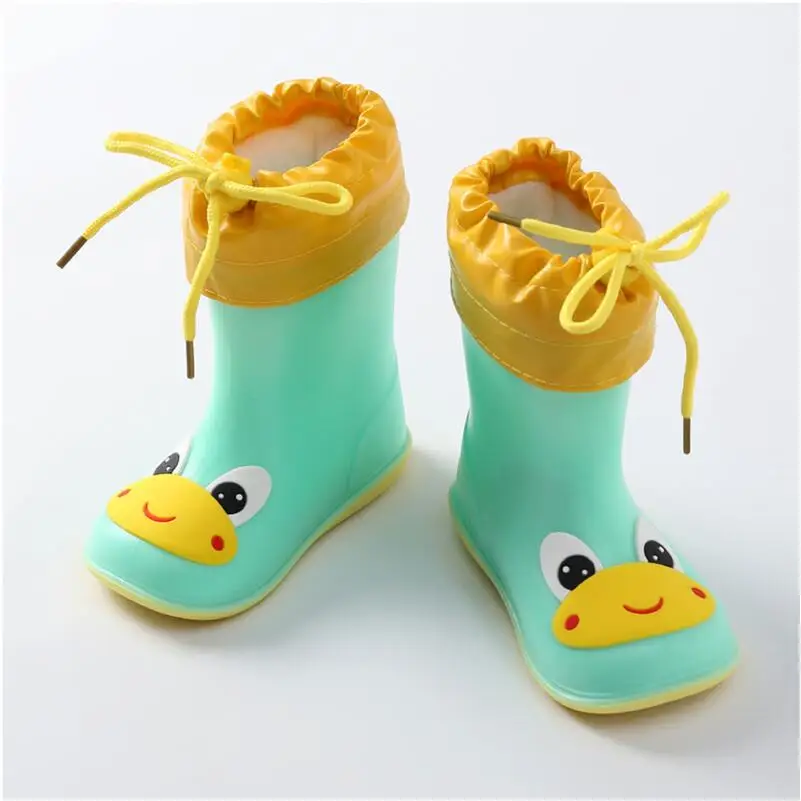 Дождевые ботинки для мальчиков и девочек сапоги от дождя из ПВХ водяная обувь