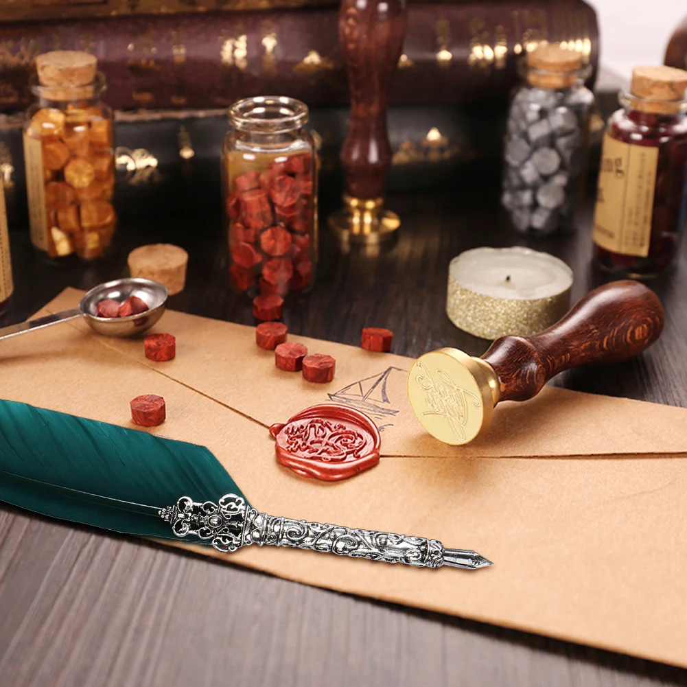 Ручка перьевая для каллиграфии набор чернил письма сделай сам восковая печать