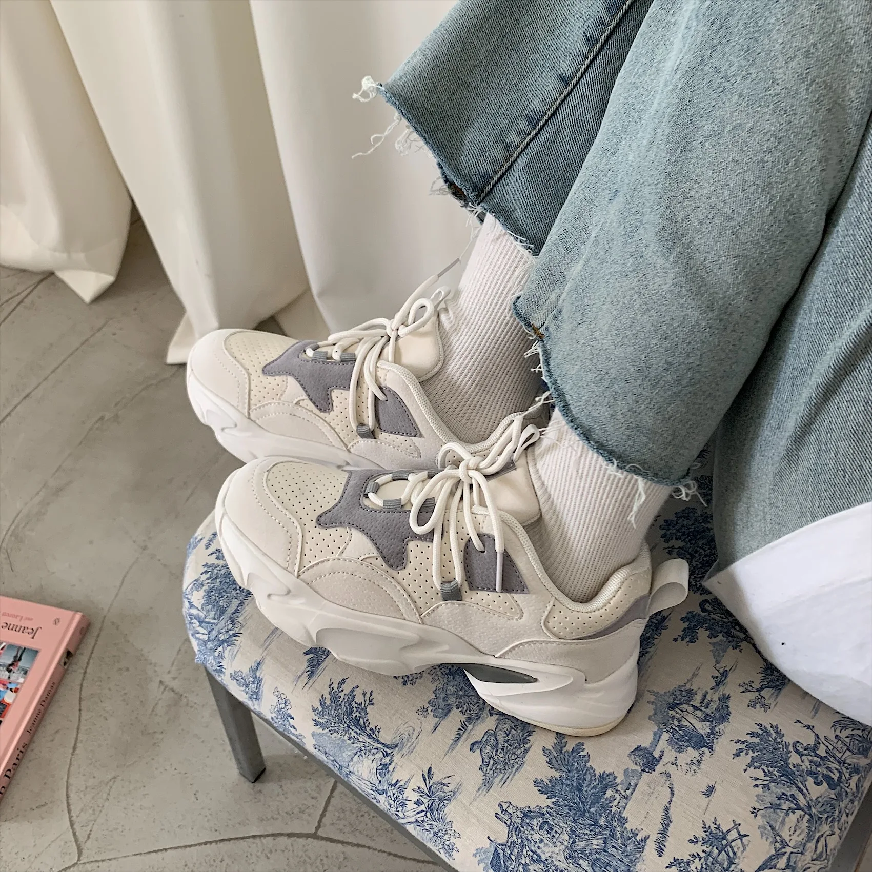 Женская спортивная обувь Ulzzang Повседневная дышащая для бега в Корейском стиле