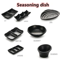 creative black seasoning dipping sauce dish imitation porcelain western restaurant side dishes plastic dishes kitchen supplies