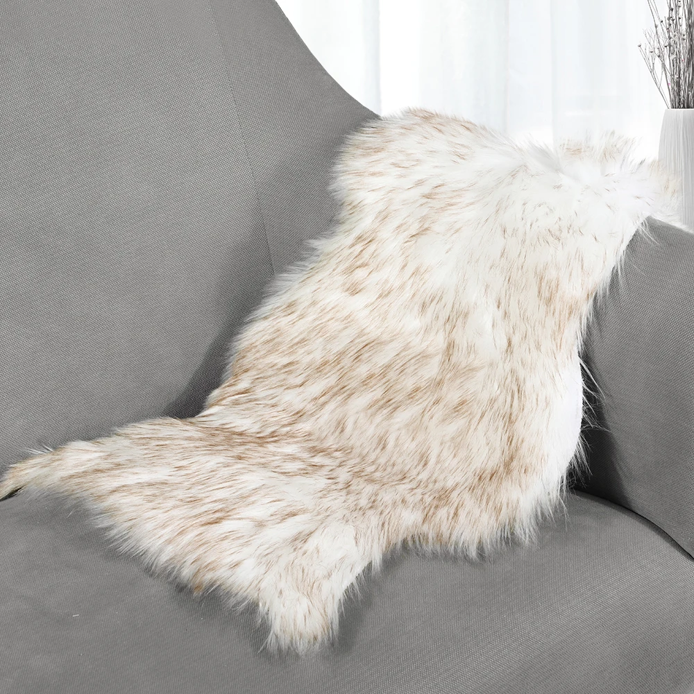 Carpet Faux Fur Sheepskin Rugs Lambskin Rug Fluffy Area Sofa Chair Cushion For Living Room Anti-slip Floor Mats | Дом и сад