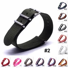 100 шт.компл. 18 мм20 ммНАТО армейская Спортивная бренд сплетенный пояс аксессуары для наручных часов ремень ремешки с пряжками зеленый 20 мм ремешок для часов