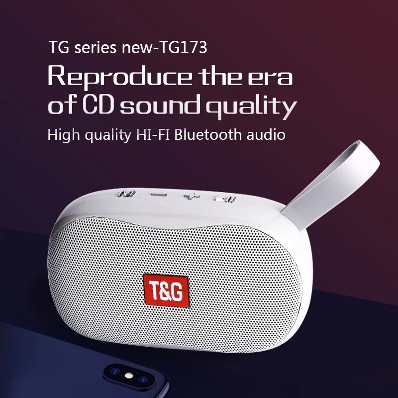 Новый TG173 Мини Bluetooth динамик Портативный беспроводной сабвуфер открытый громкой