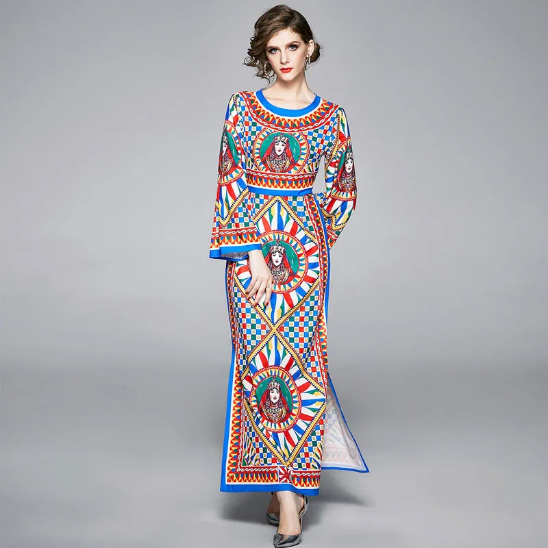 Женское модельное платье большого размера винтажные платья с круглым вырезом и