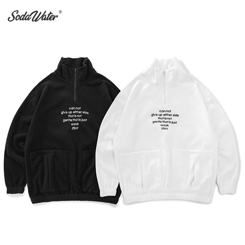 SODAWATER мужские флисовые японские уличные свитшоты флисовая толстовка с высоким