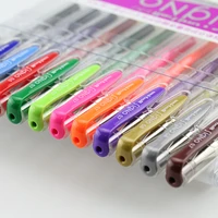 6pcs japan uni ball um 100 colour gel pen transparent penholder student writing graffiti signing pen office and school supplies