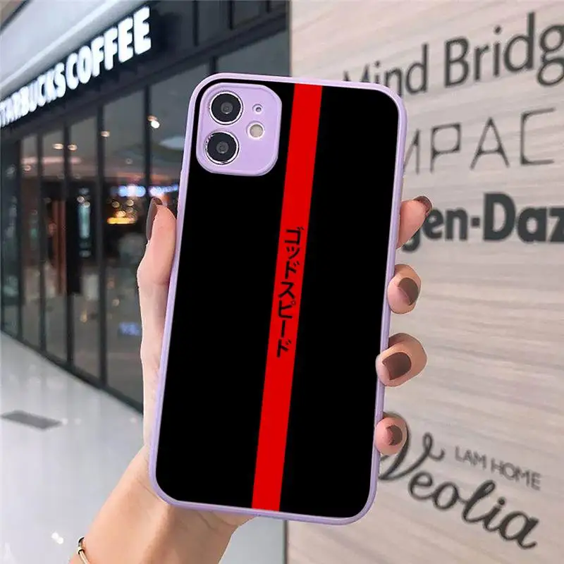 

Japan JDM Car AE86 Accessories Phone Case Matte transparent For Purple iPhone 12 Mini 11 Pro XR XS Max 7 8 Plus X Back Cover