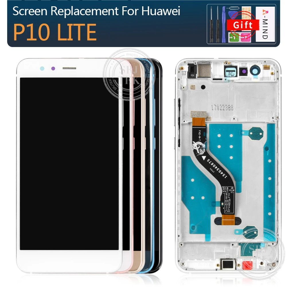 5 2 дюймов AAA Качество ЖК дисплей с рамкой для HUAWEI P10 Lite Экран дисплея WAS LX1 LX1A LX2 LX3| |