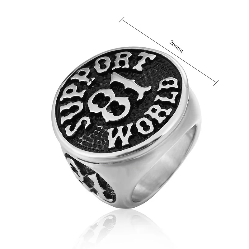 Горячая Распродажа мужские кольца в стиле панк хип хоп с мировым номером 81 из