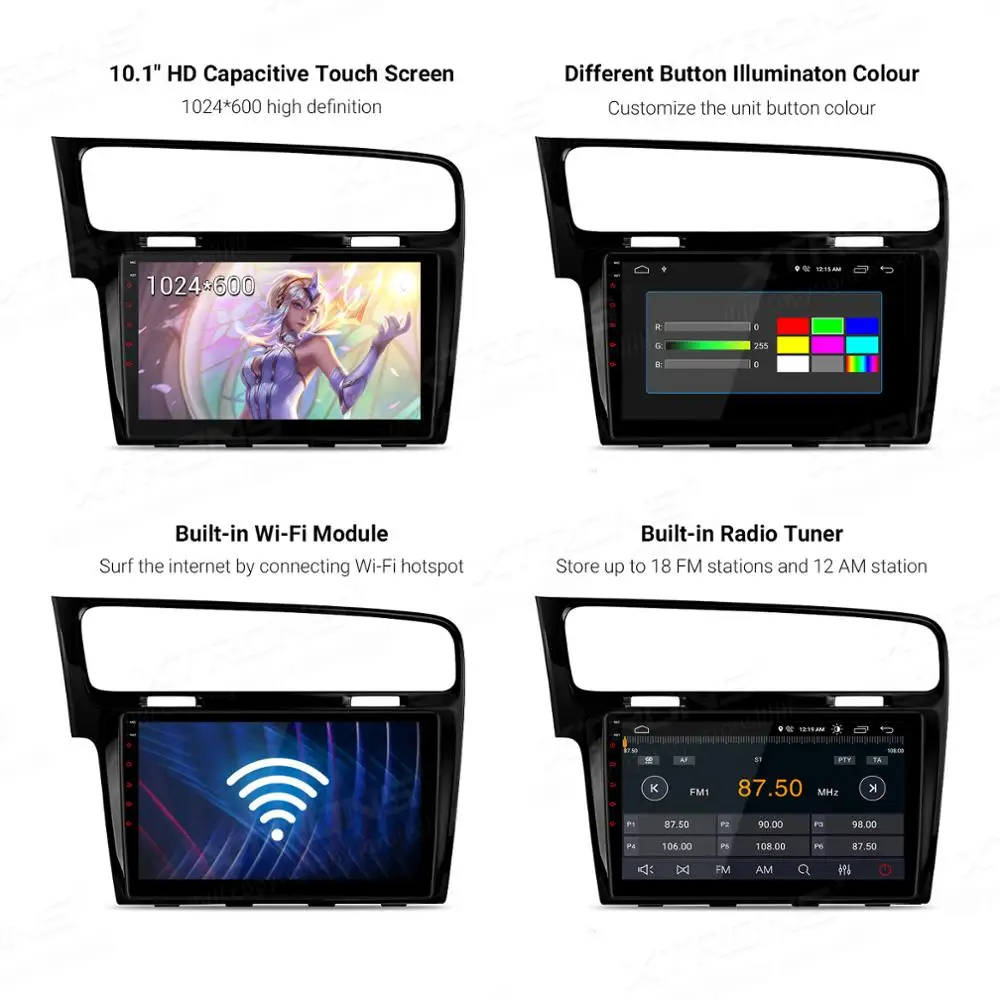 Автомобильный радиоприемник XTRONS 10 1 дюйма Android DSP для VW Volkswagen Golf 7 с левым приводом