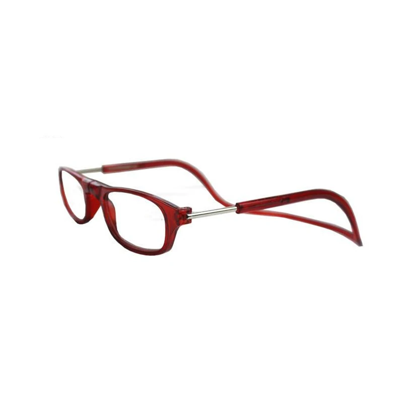 GNS19 Wine red ZXTREE складные Висячие шейные очки для чтения магнитные пресбиопические Регулируемые очки увеличенные магнитные мужские женские очки для чтения - Цвет оправы: GNS19 Wine red