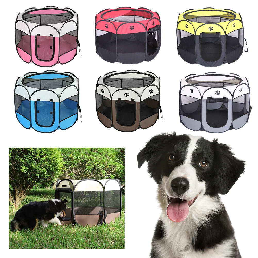 Портативная складная палатка для домашних животных собачья клетка кошка манеж