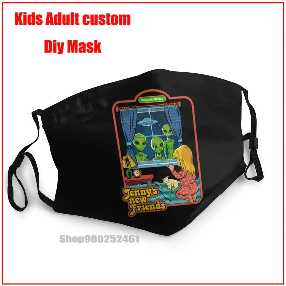 

Jenny's New Friends DIY mondmasker васбаар смываемая маска для лица многоразовая маска pm2.5 Забавный паттем принт гримаса призрак