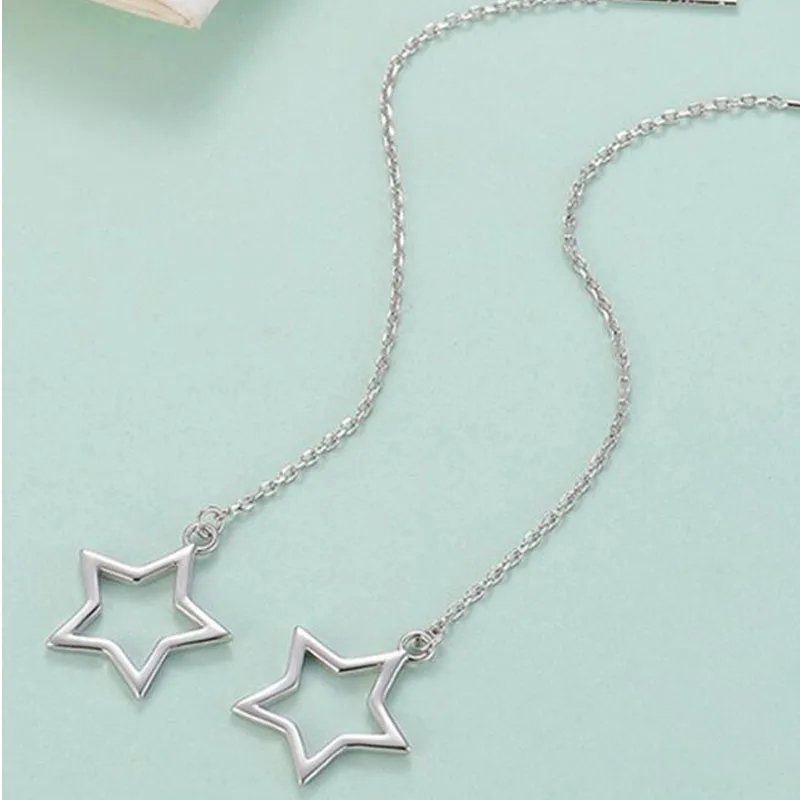 

Новые длинные висячие серьги серебряного цвета Стразы с кисточками женские свадебные висячие серьги с серебряным покрытием модные ювелирн...