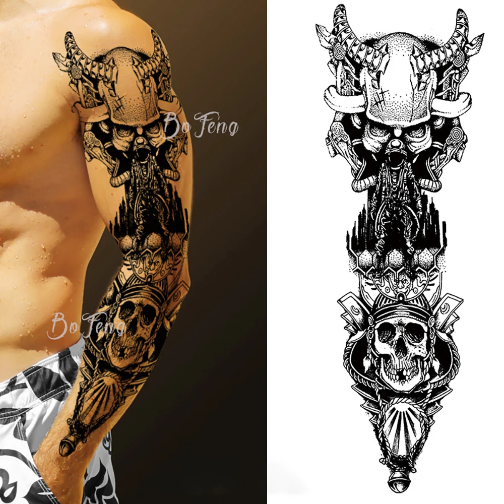 8 шт./набор водостойкие тату наклейки на всю руку|Временные тату| |