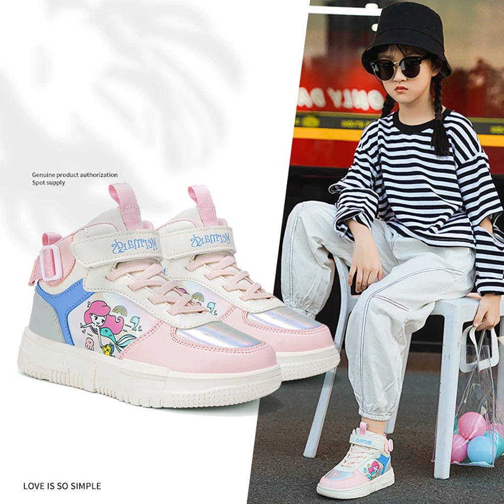 Кроссовки Детские с принтом Русалка Нескользящие на осень/зиму - купить по