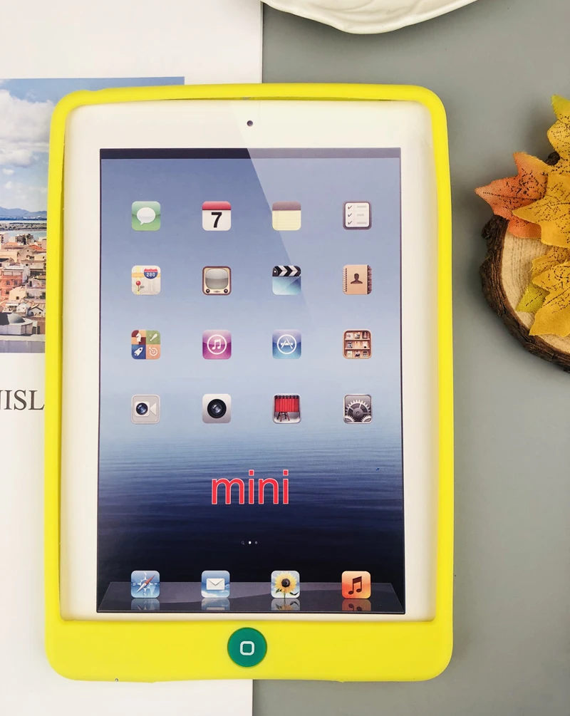 Цветной мягкий силиконовый резиновый ТПУ чехол для iPad мини гелевый Чехол Mini 2 3