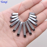 yanqi high quality natural stone special shaped square black hematite beads for women men jewelry necklace making diy