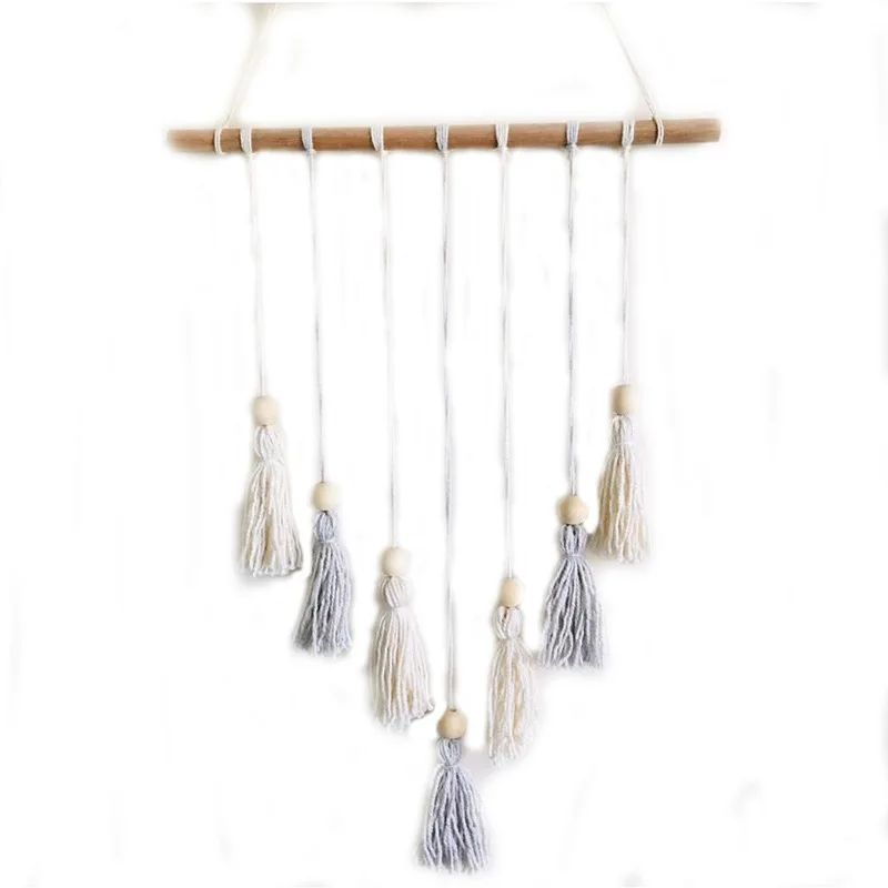 

1pcs Hand-knitted Tassel Pendant DIY Tassel Wall Hanging Ornaments New Year Baby Shower Birthday Party Home Decoraion Supplies