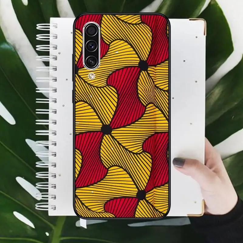 

African style fabric print Phone Case For Samsung A20 A30 30s A40 A7 2018 J2 J7 prime J4 Plus S5 Note 9 10 Plus