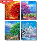Картина маслом по номерам HUACAN, рисование по номерам на холсте, пейзаж, украшение детской комнаты