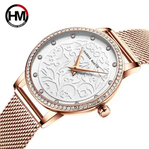 women watches leather wristwatch fashion 3d engraving japanese quartz waterproof hot top luxury brand waterproof relogio feminio free global shipping