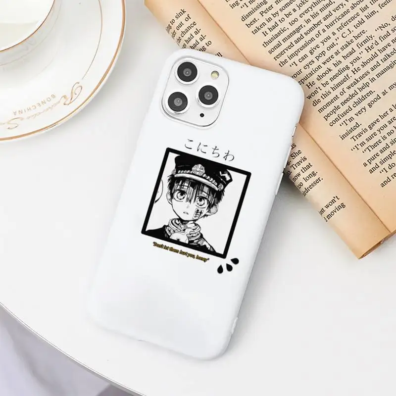 

anime Jibaku Shounen Hanako kun Phone Case Candy Color White for iPhone 11 pro XS MAX 8 7 6 6S Plus X 5S SE 2020 XR