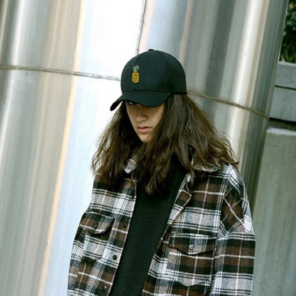 2020 Новая мода вышивка ананас белая кепка хлопок Swag Snapback Головные уборы для мужчин