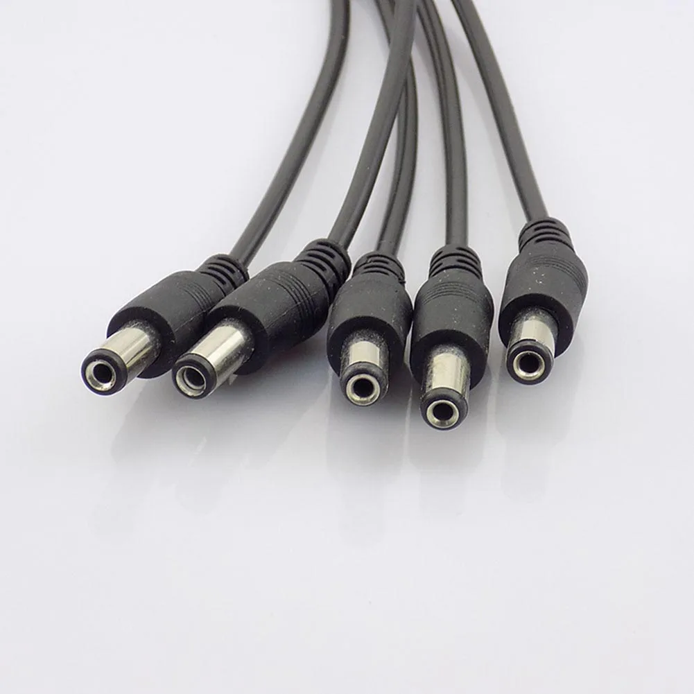 10pc DC 12V 1 Female to 5 Male way Splitter Cable connector Plug Power Supply Adapter Pigtail for Camera led strip light L19 |