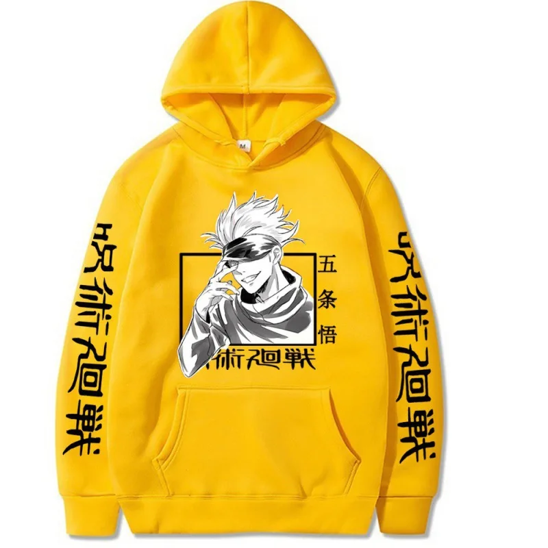 

Jujutsu Kaisen Print Hoodies men Casual Long Sleeve Gojo Satoru pullover hood Jujutsu Kaisen hot anime pullovers Gojo Satoru