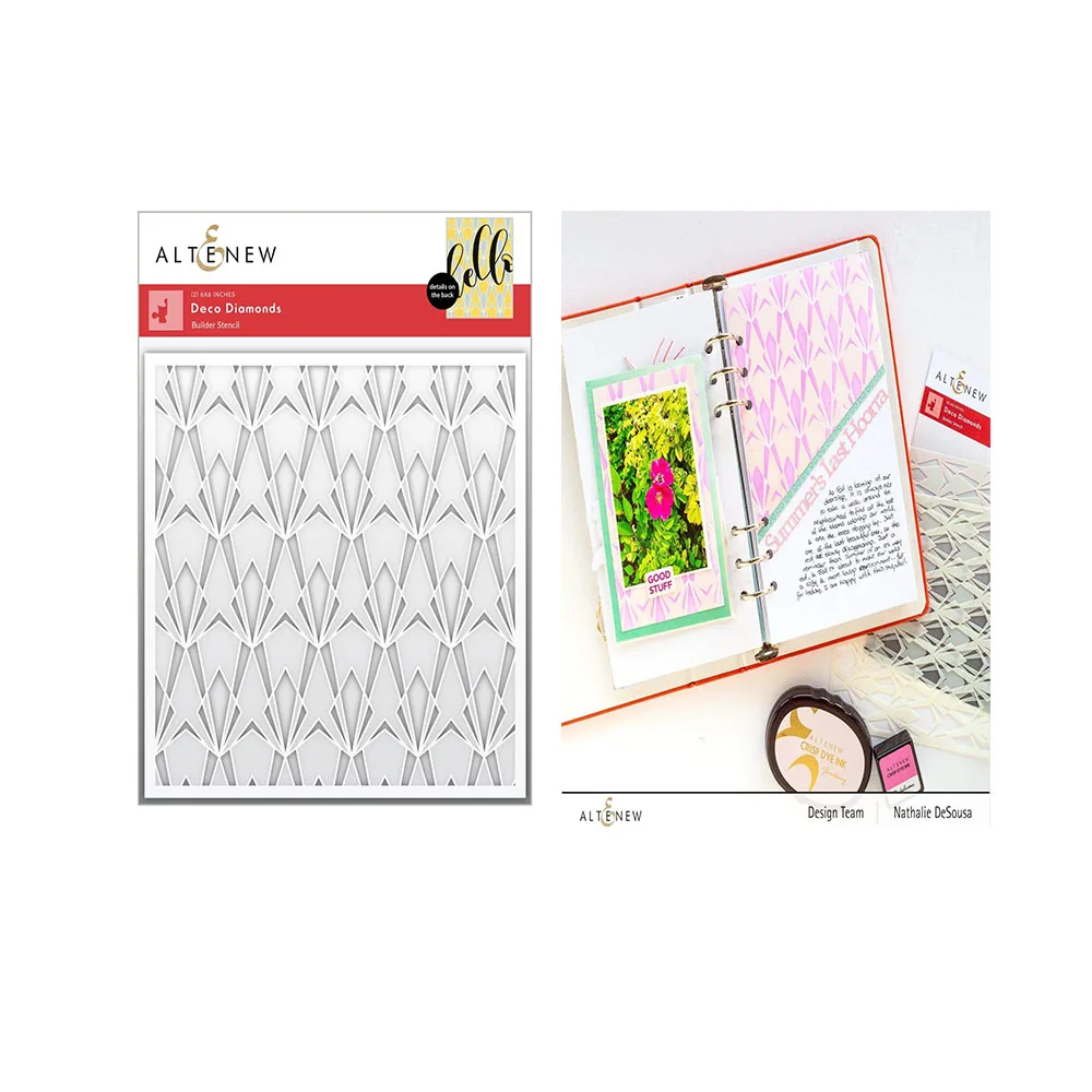 

Deco Diamonds Layering Silicone Stencil Diy Scrapbooking Paper Handmade Album Stamp Die Sheets Greeting Card Arrival New