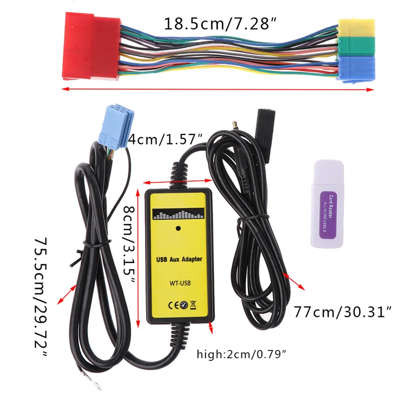 Автомобильный MP3 музыкальный плеер радио интерфейс сменный CD адаптер USB SD AUX IN для