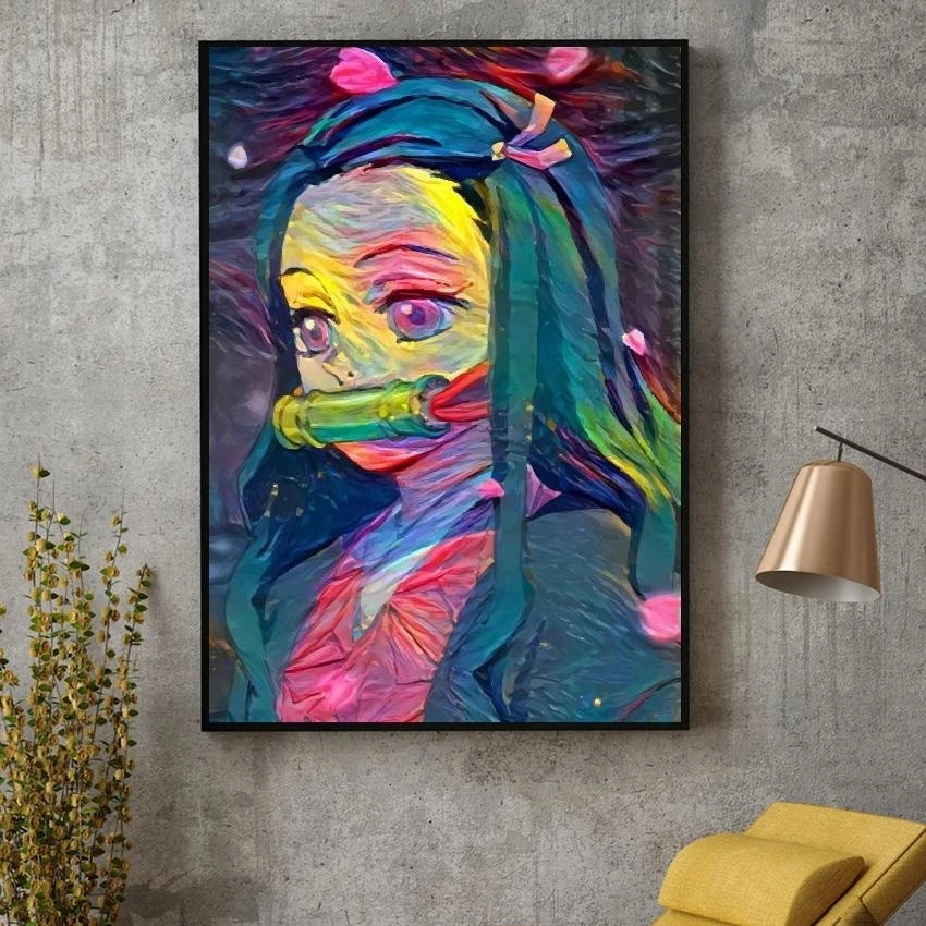 

Demon Slayer Kimetsu No Yaiba Picture Poster Home Decor Animation Role Painting Print Canvas Wall Art Modular Modern Living Room