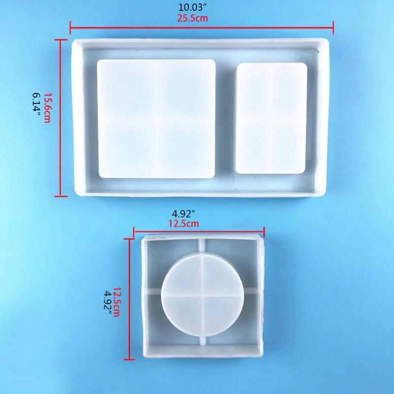 

N0HE DIY Crafts Storage Box Epoxy Resin Mold Ashtray Cigarette Case Silicone Mould