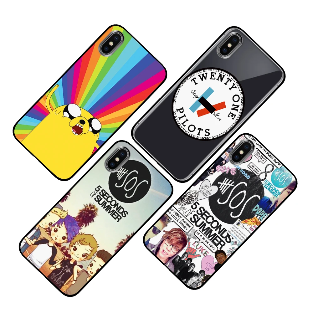 Смайлик логотип с лицом черный ТПУ для iPhone 5 5S SE 6 6s 7 8 Plus X XS Max XR телефонные чехлы |