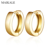 maikale tiny gold hoop earrings for women simple metal small round circle earring female classic jewelry accessories gift