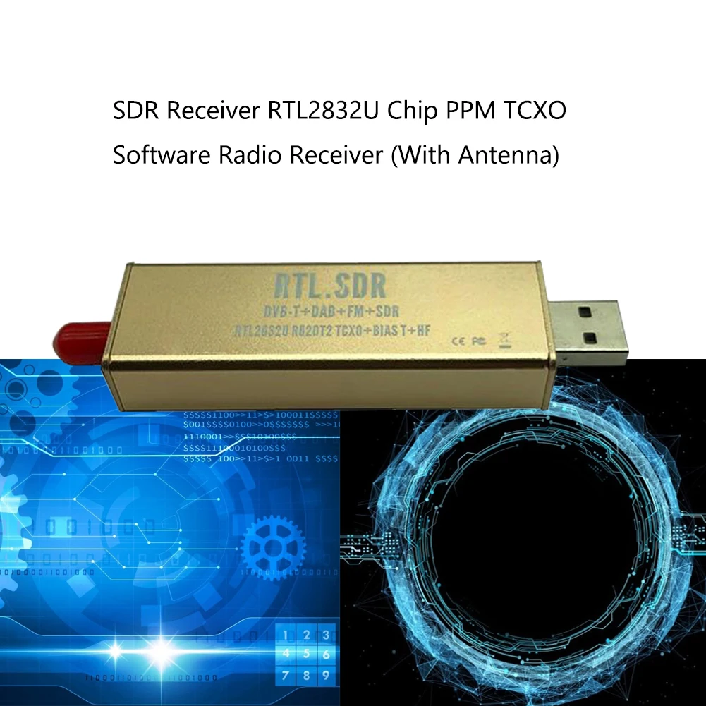 SDR приемник с чипом PPM TCXO RTL2832U 0 1 МГц-1 7 ГГц ТВ-тюнер AM FM NFM WFM CW DSB LSB USB радиоприемник |