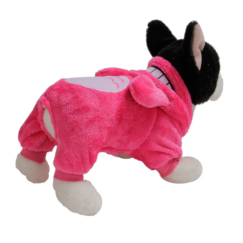 Флисовая теплая одежда для собак зимний Мягкий комбинезон пижама наряд щенков