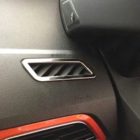 2pcs stainless steel ac air conditioning vent adornment garnish cover trim accessories for volkswagen t roc 2018